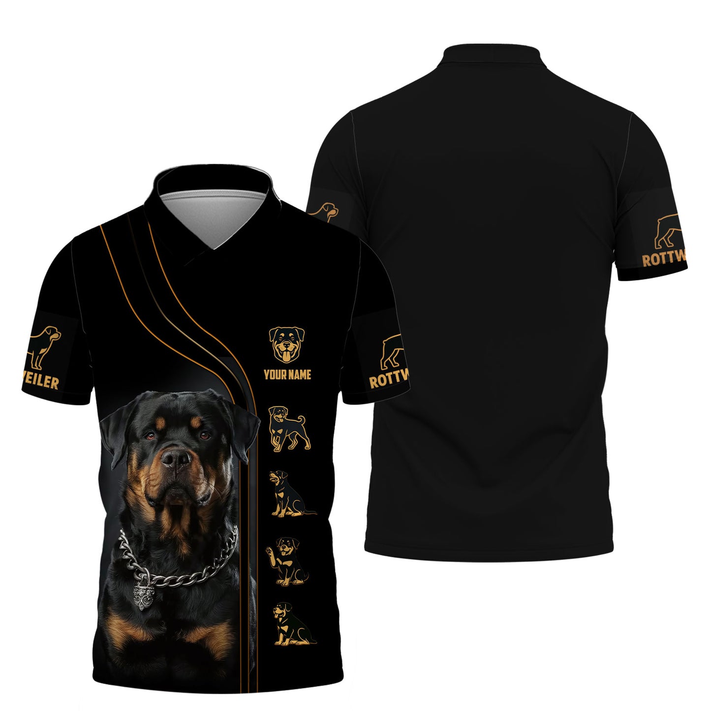 Personalized Rottweiler Portrait T Shirt Gift For Dog Lovers