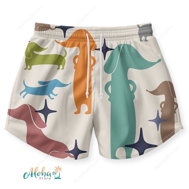 Dachshund Posture Colorfull Hawaiian Shirt