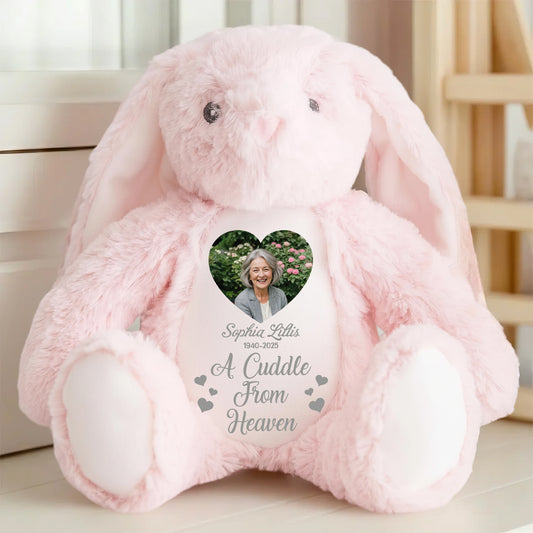 A Cuddle From Heaven Memorial - Plush Stuffed Bunny Rabbit