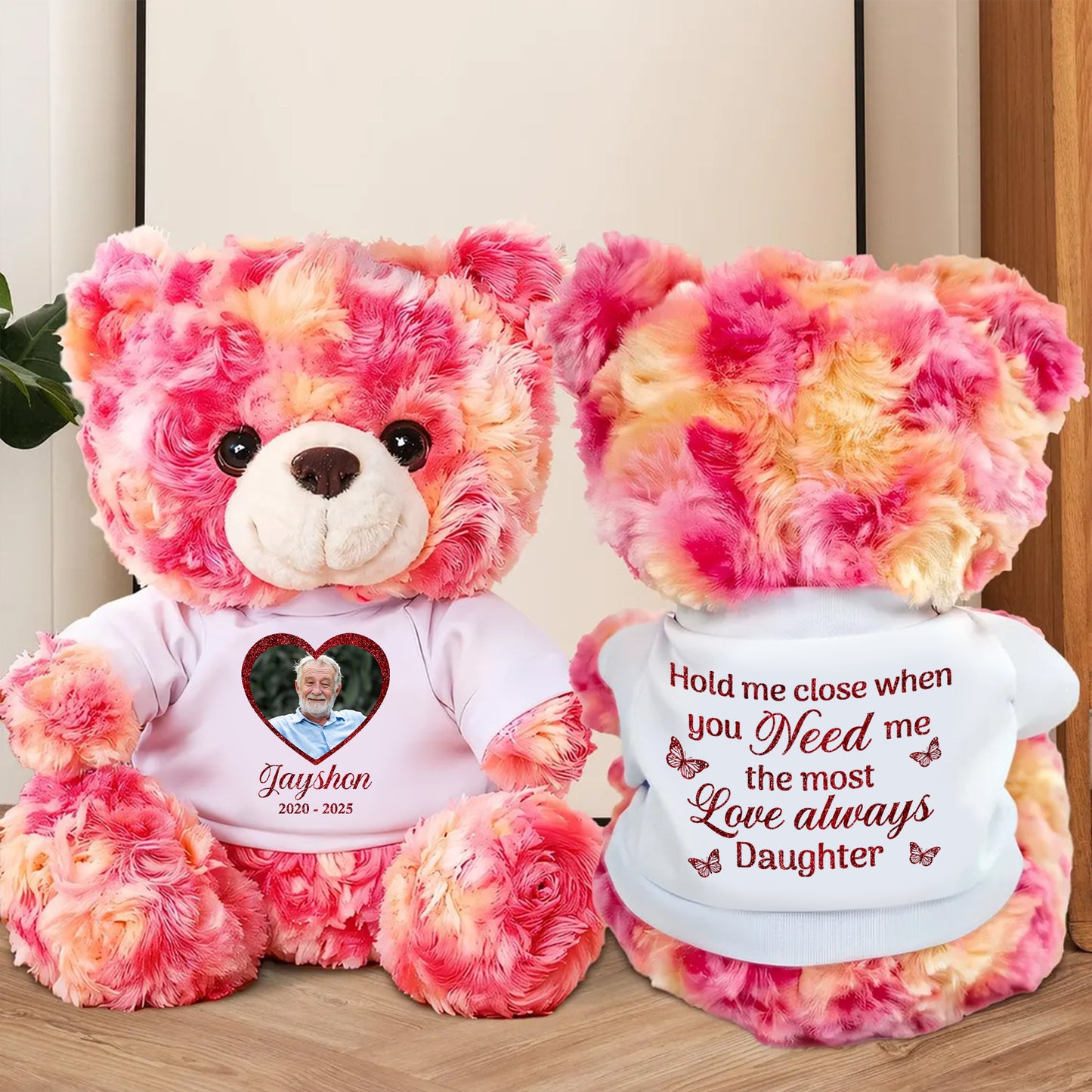 Hold Me Close Love Always - Memorial Personalized Teddy Bear