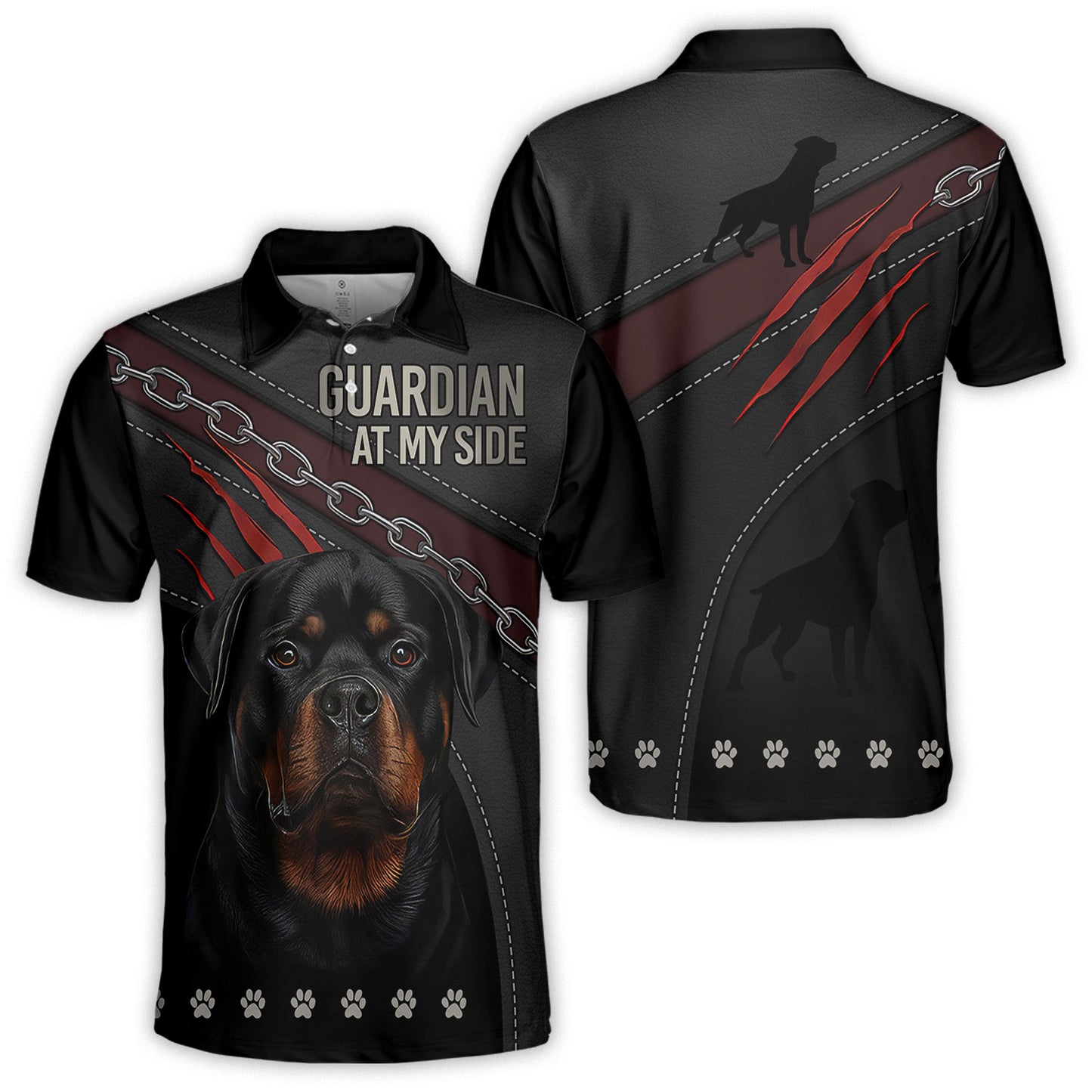 Rottweiler Guardian T-Shirt - 3D Dog Design for Loyal Protectors