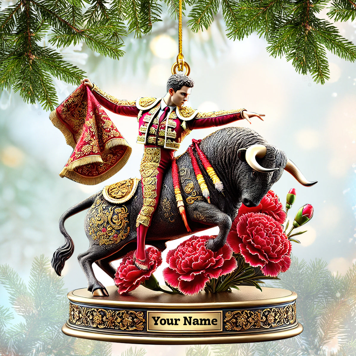 Spirit Of Spain Custom Matador And Bull Ornament Home Decor Gift For Spain Lovers