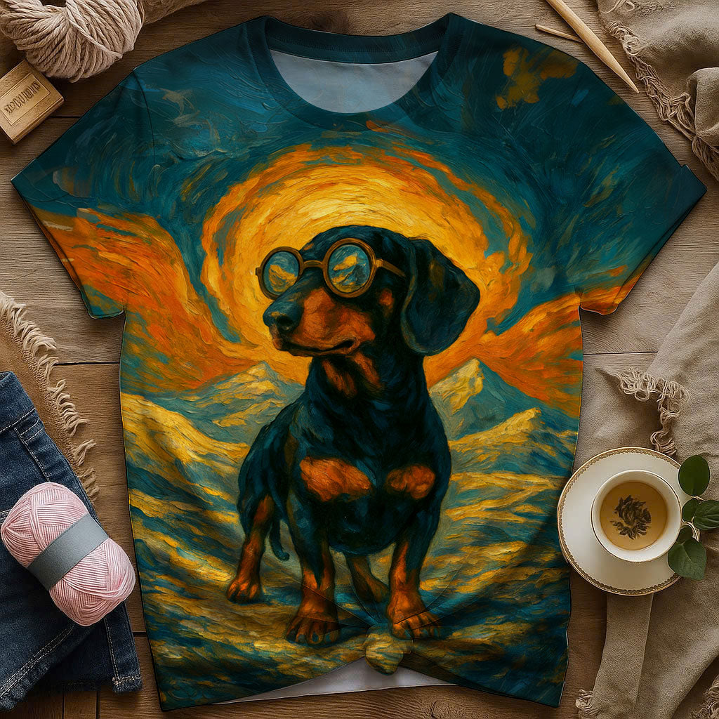 Dachshund Shirts, Beauty Wears Favorite Glasses