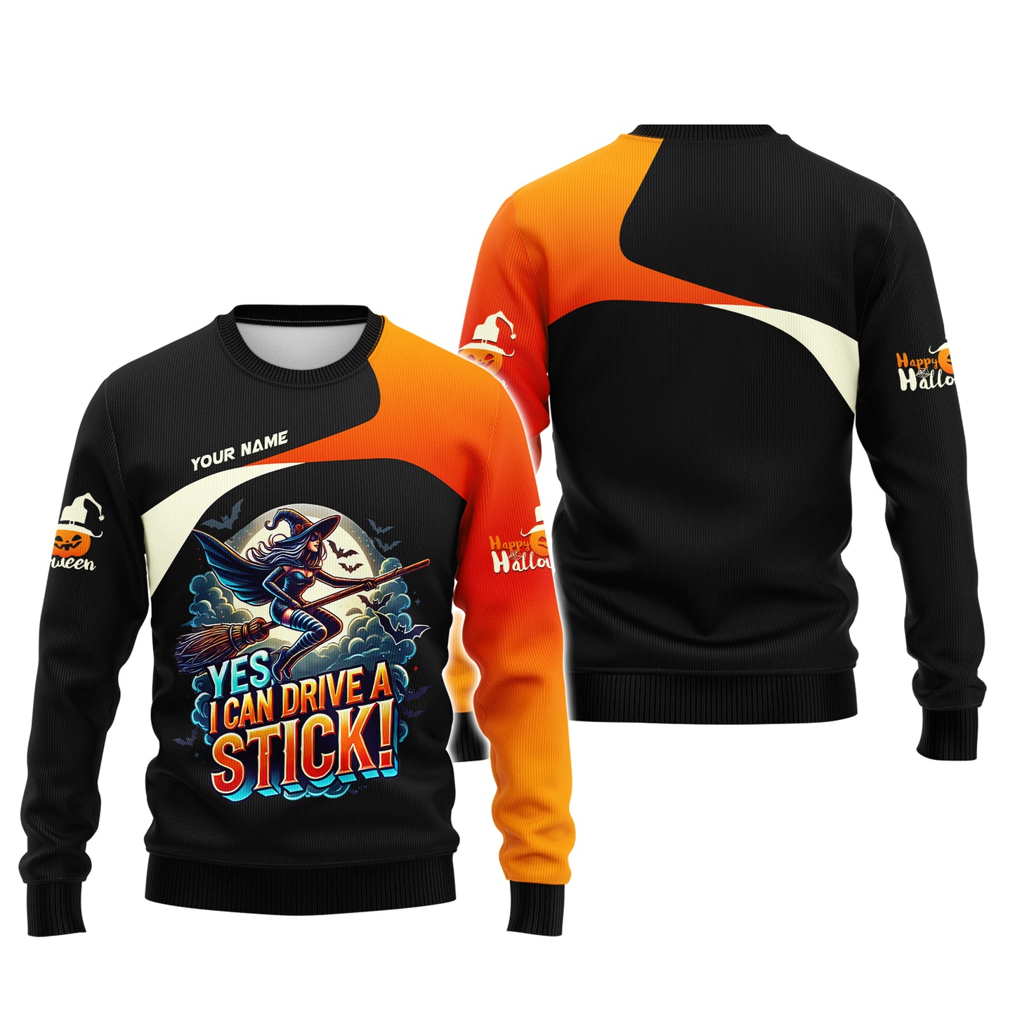 3D Full Print Yes I Can Drive A Stick T-Shirts Personalized Name Gift For Halloween Lovers