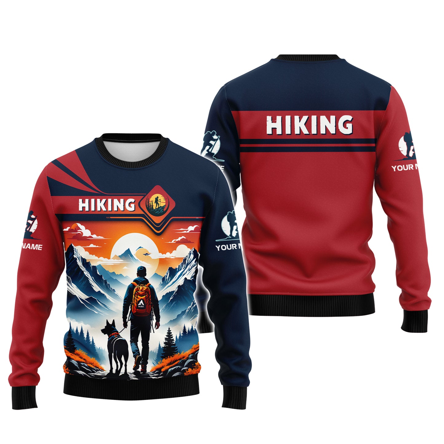 Hiking With Dog Custom Name 3D Shirts Gift For Hiker Lovers