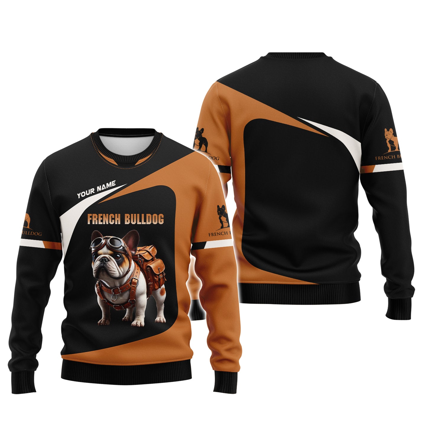 Custom Name T-Shirt Stylish French Bulldog Adventure Gift For Dog Lover