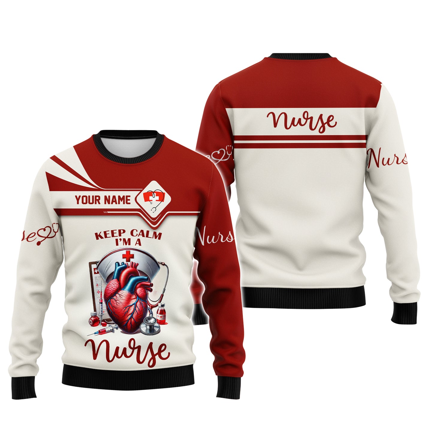 Nurse Custom T-Shirts Keep Calm I'm A Nurse 3D Full Print 3D Shirt Gift For Nurse Lovers