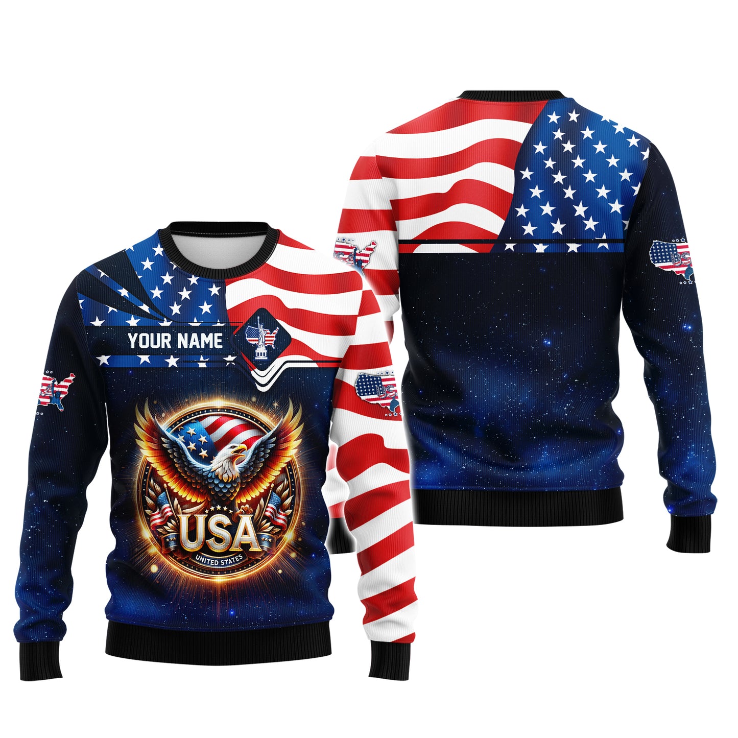 Camisetas con estampado 3D de bulldog americano, regalo personalizado con nombre para amantes de los perros