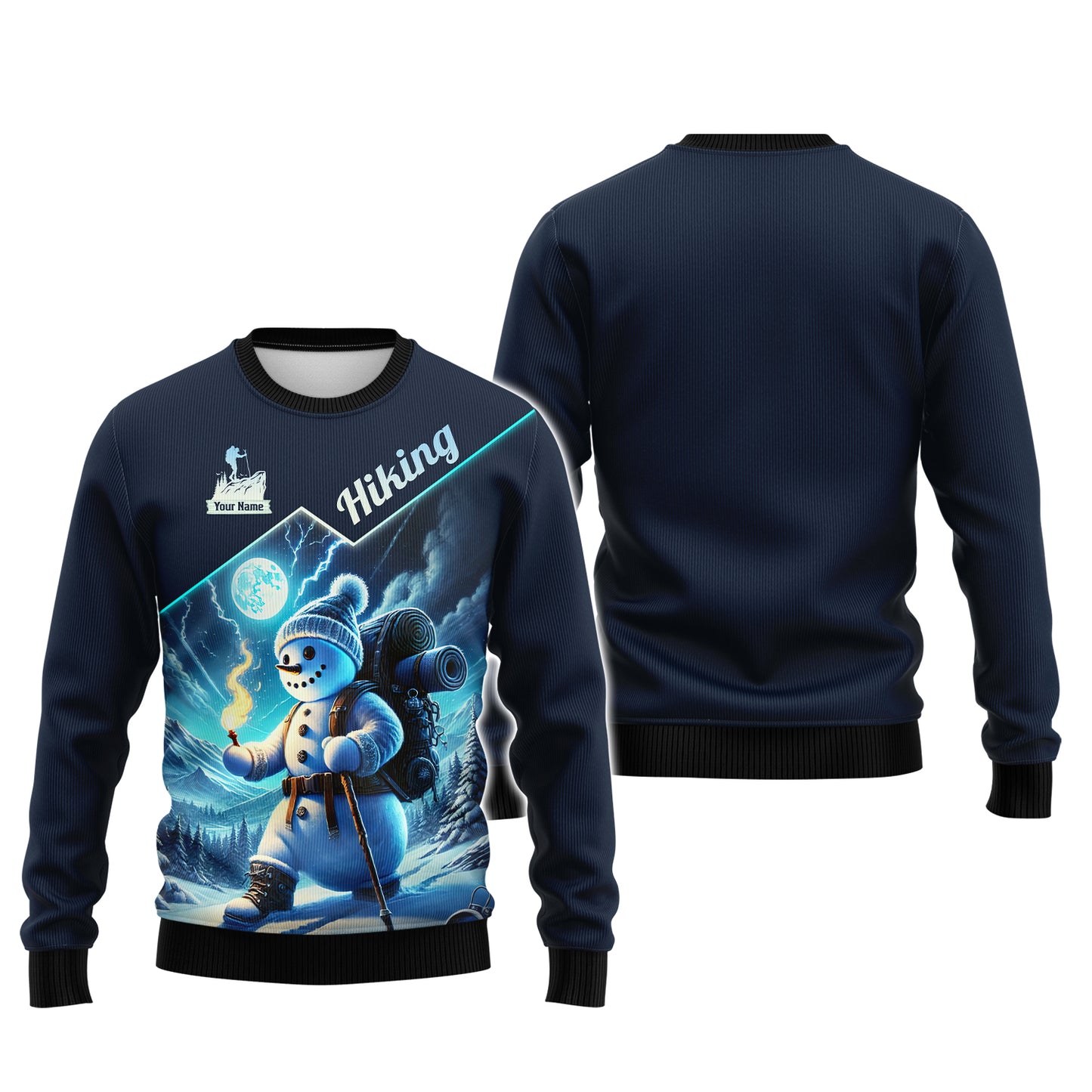 Snowman Hiking Custom T-Shirts Hiking 3D Shirt Gift For Hiker Lovers