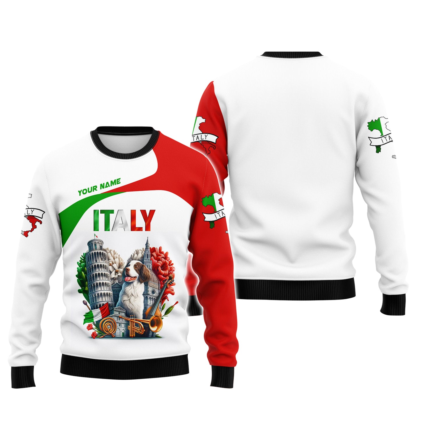 Camiseta Italia Corazón Vida Camiseta personalizada Nombre Italia Camiseta unisex Camiseta italiana