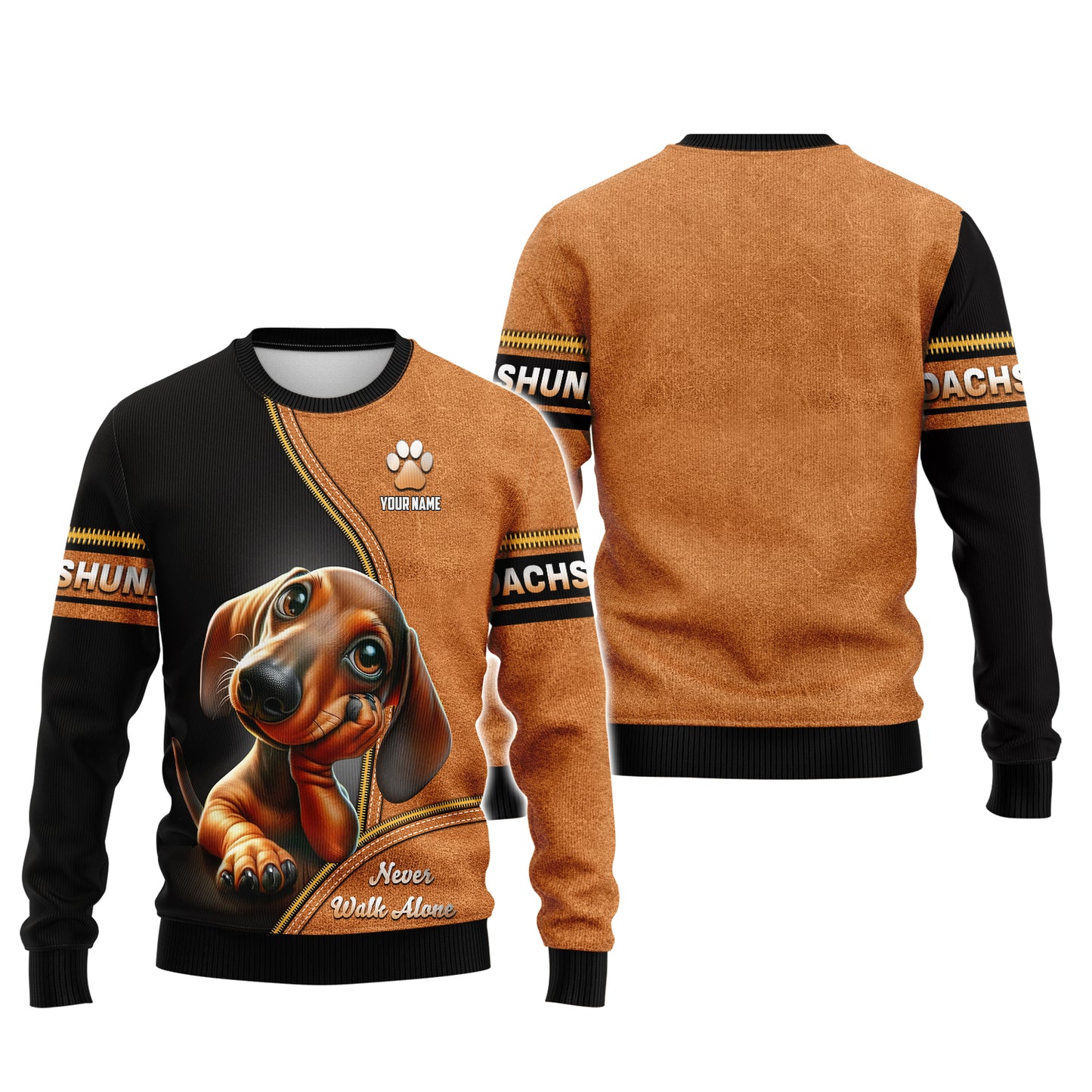 Camiseta con nombre personalizado de montaña bernesa, regalo Never Walk Alone para amantes de los perros, camisetas 3D