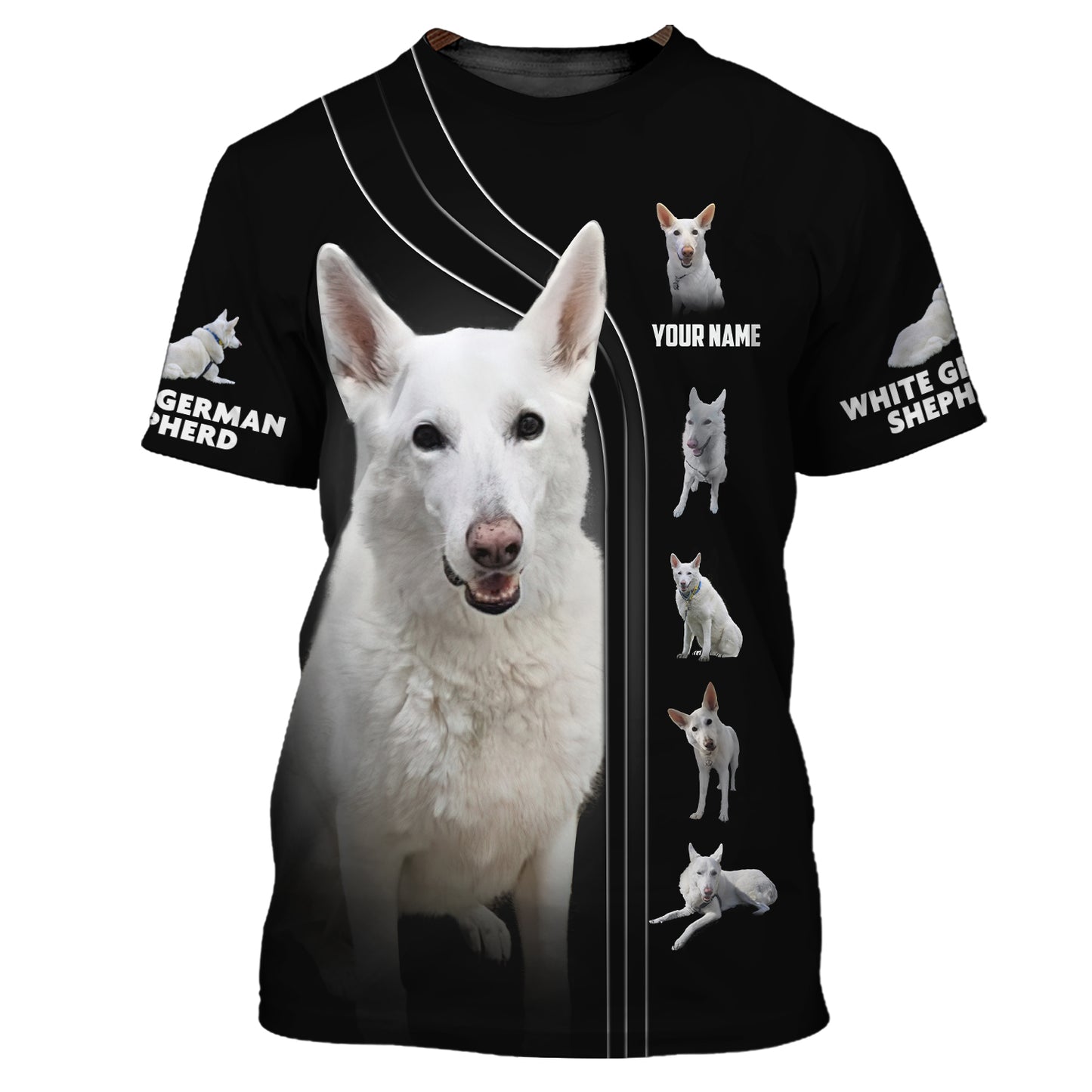 3D Full Print German Shepherd T-Shirts Personalized Name Gift For Sharon