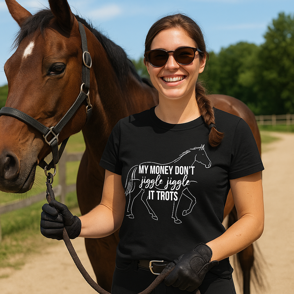 My Money Don't Jiggle Jiggle, It Trots Funny Horse T Shirt