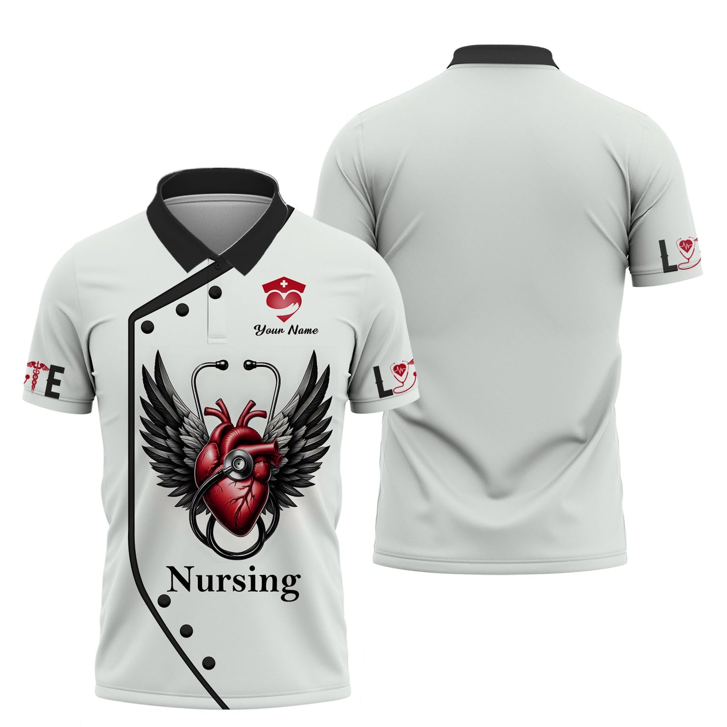 Personalized Nurse Shirt - Wings of Compassion