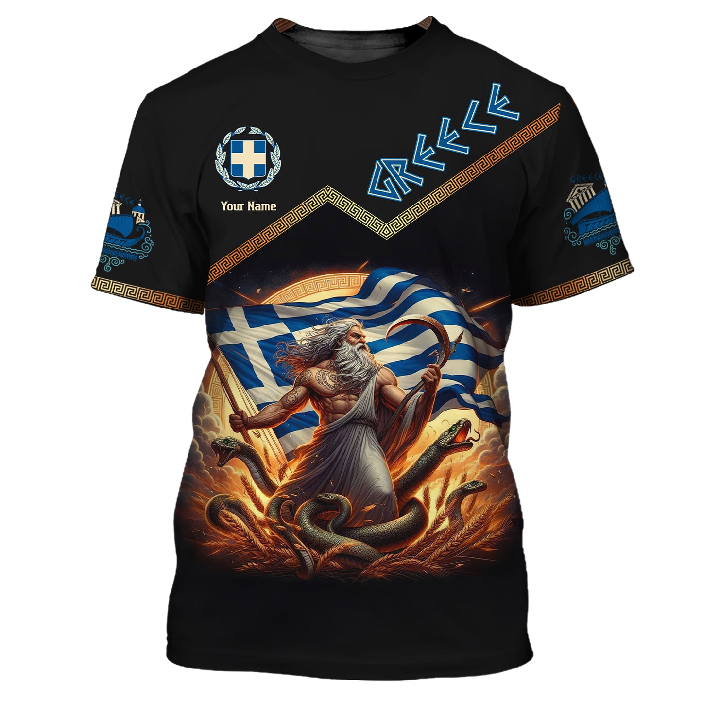 Camiseta personalizada de Grecia Cronos: abraza tu herencia griega