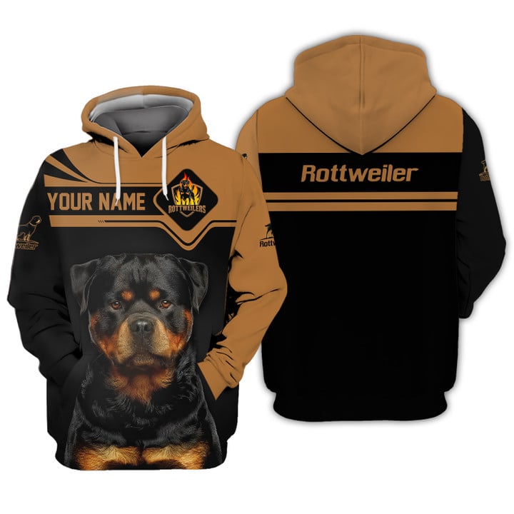 Personalized Rottweiler T-Shirt, Custom Name, Dog Lover Gift