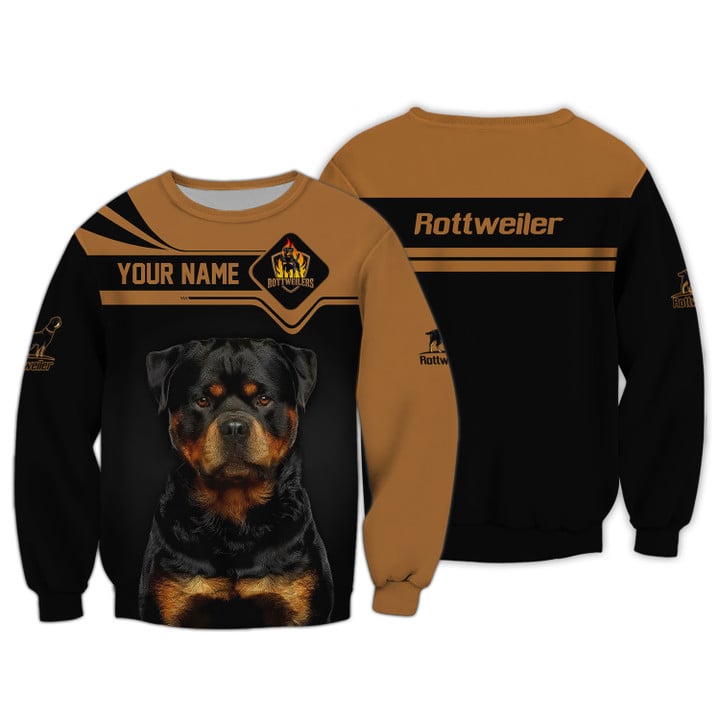Personalized Rottweiler T-Shirt, Custom Name, Dog Lover Gift