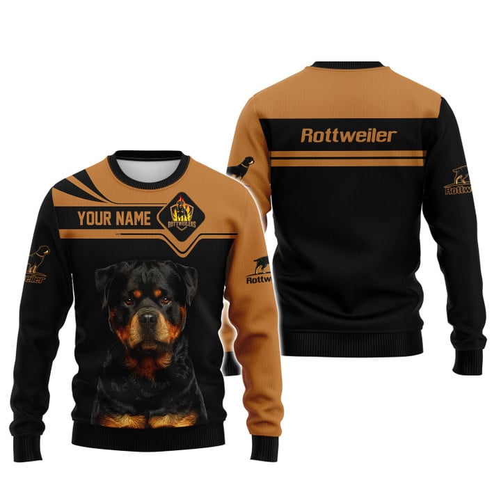 Personalized Rottweiler T-Shirt, Custom Name, Dog Lover Gift