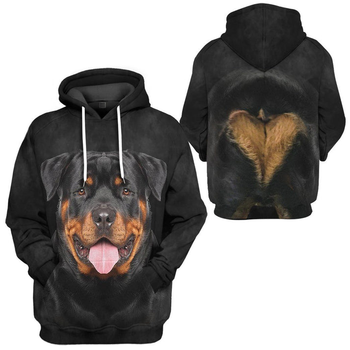 Rottweiler Face 3D Hoodie, Dog Lover Gift