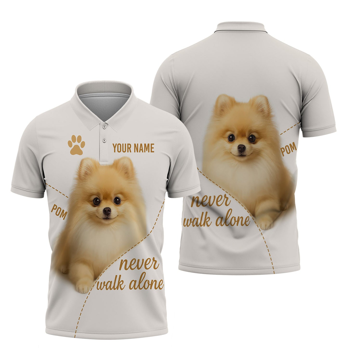 Personalized Pomeranian Women V-Neck Shirt - Cute Dog Design with Custom Name