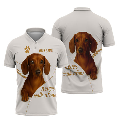 Personalized Dachshund Women V-Neck Shirt - Cute Dog Design with Custom Name