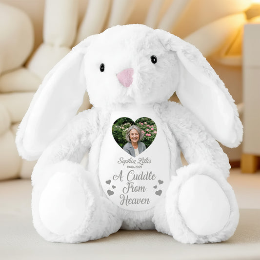 A Cuddle From Heaven Memorial - Plush Stuffed Bunny Rabbit