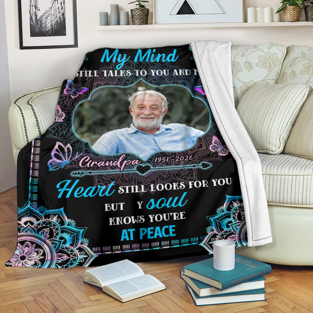 A Hug From Heaven Mandala - Memorial Personalized Custom Blanket - Sympathy Gift