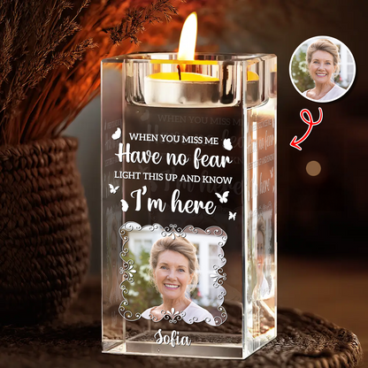 Light This Up - Personalized Crystal Candle Holder