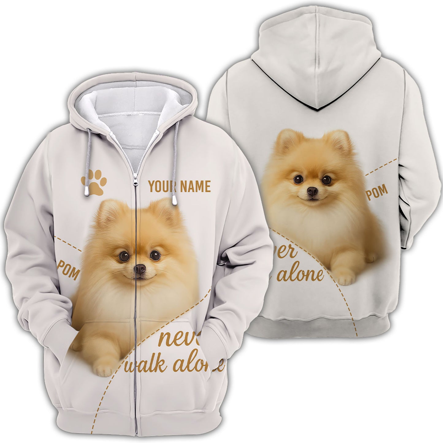 Personalized Pomeranian Women V-Neck Shirt - Cute Dog Design with Custom Name