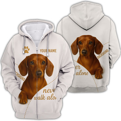 Personalized Dachshund Women V-Neck Shirt - Cute Dog Design with Custom Name