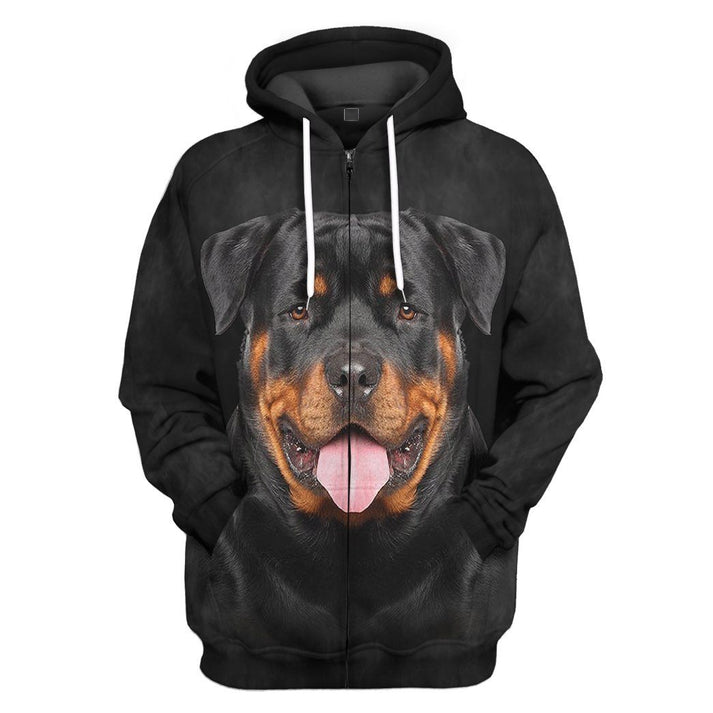 Rottweiler Face 3D Hoodie, Dog Lover Gift