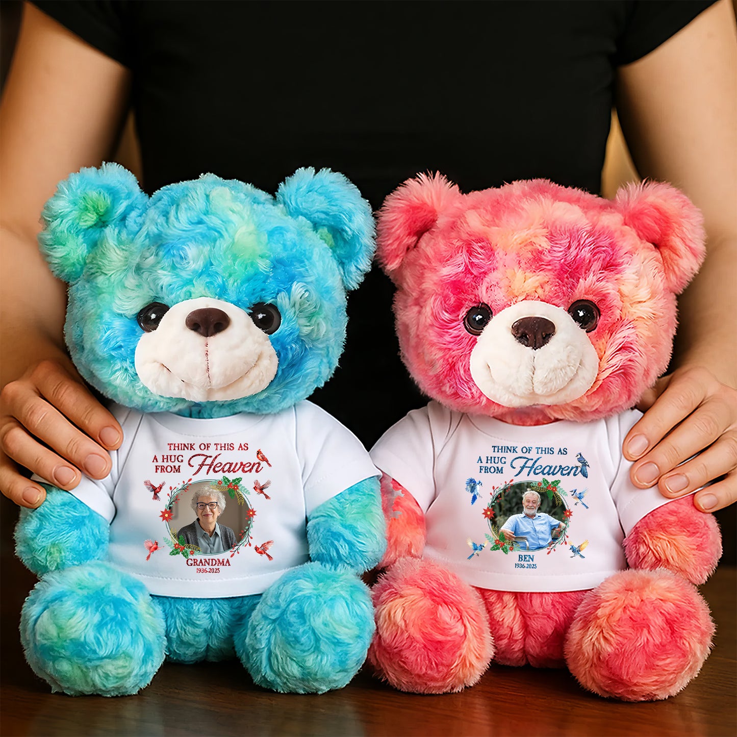 When You Feeling Blue Custom Photo - Memorial Personalized Teddy Bear