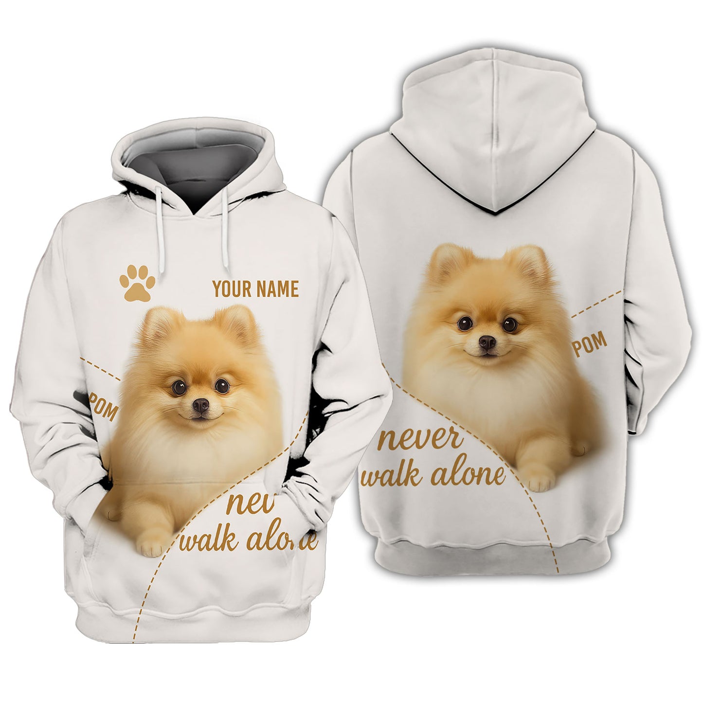 Personalized Pomeranian Women V-Neck Shirt - Cute Dog Design with Custom Name