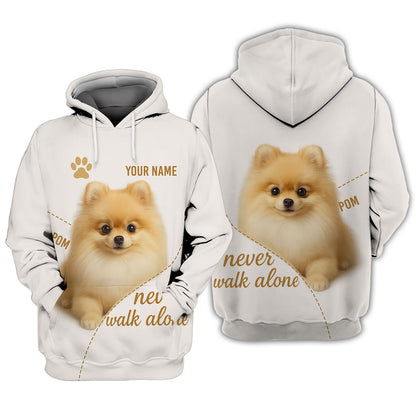 Personalized Pomeranian Women V-Neck Shirt - Cute Dog Design with Custom Name