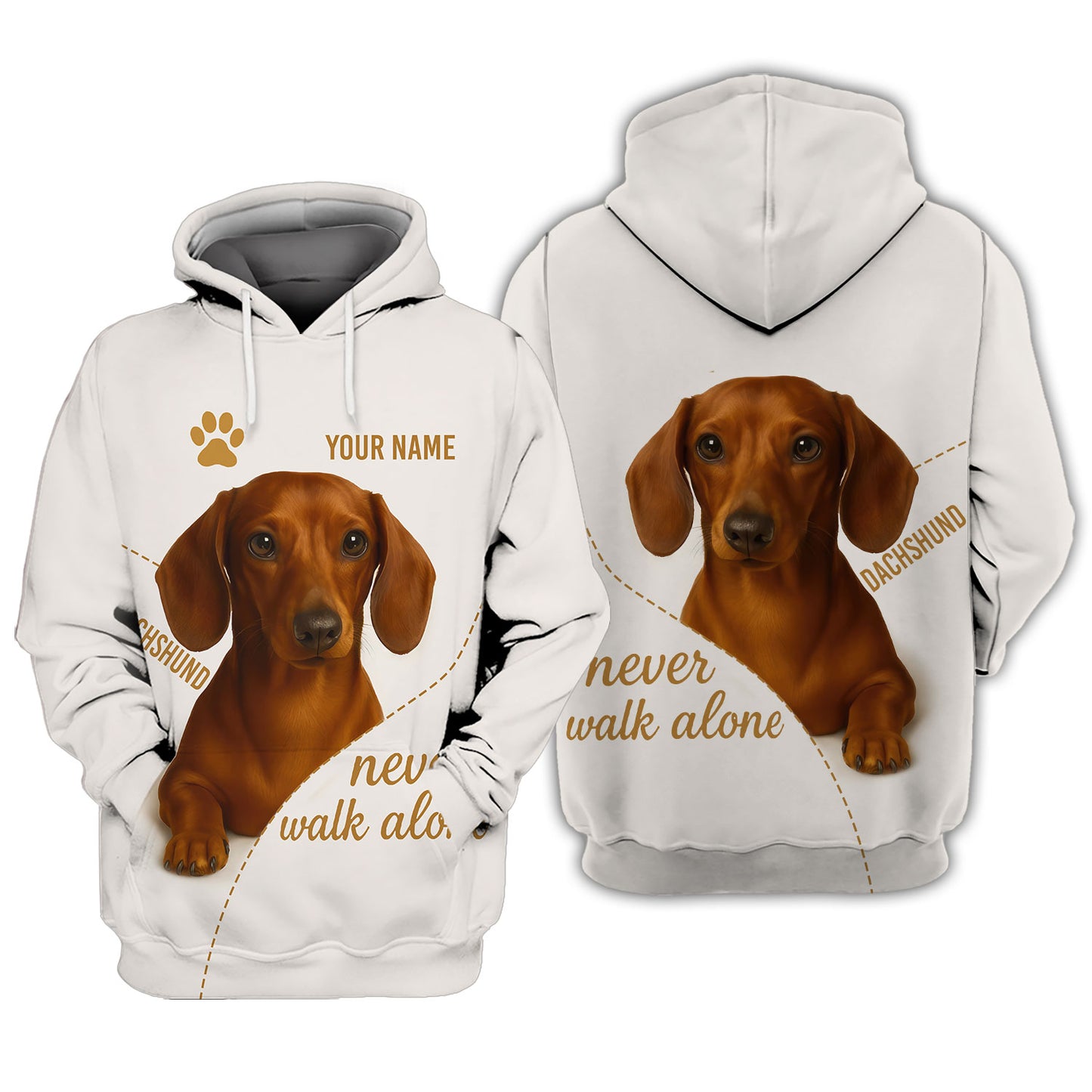 Personalized Dachshund Women V-Neck Shirt - Cute Dog Design with Custom Name