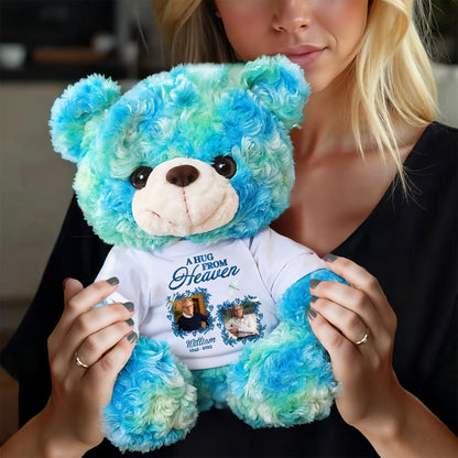 Custom Photo A Cuddle From Heaven - Memorial Personalized Teddy Bear