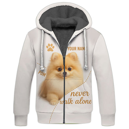 Personalized Pomeranian Women V-Neck Shirt - Cute Dog Design with Custom Name