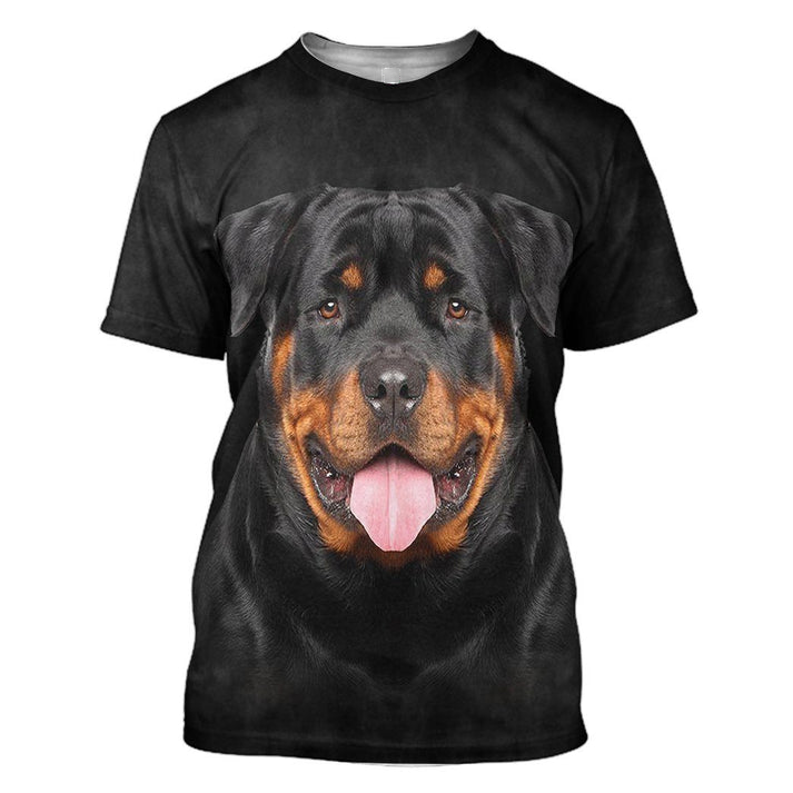 Rottweiler Face 3D Hoodie, Dog Lover Gift