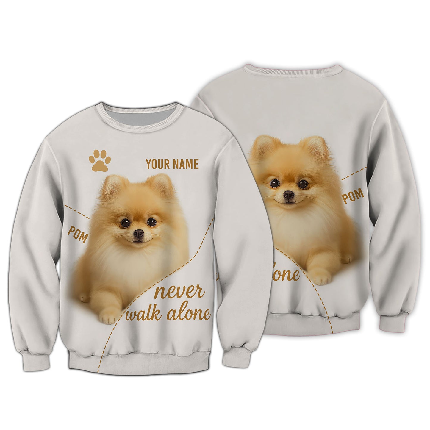 Personalized Pomeranian Women V-Neck Shirt - Cute Dog Design with Custom Name