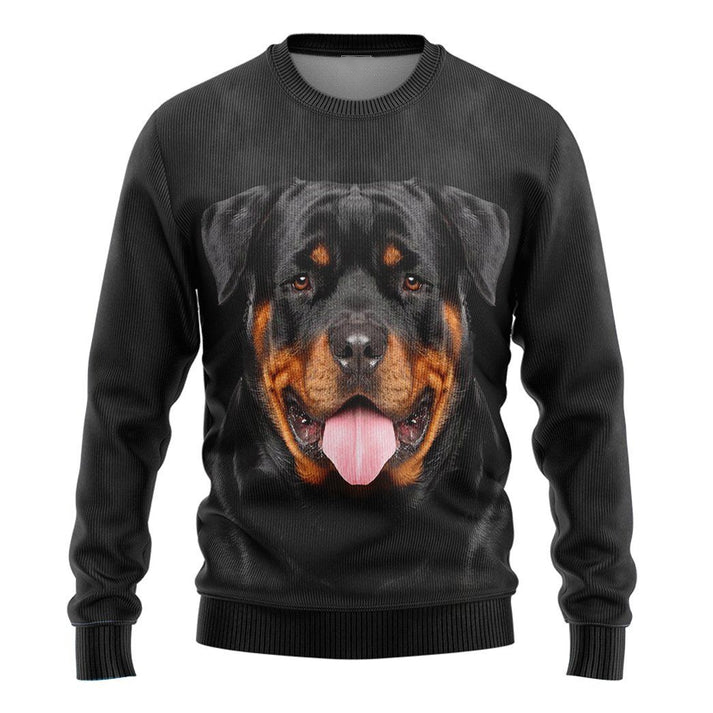 Rottweiler Face 3D Hoodie, Dog Lover Gift