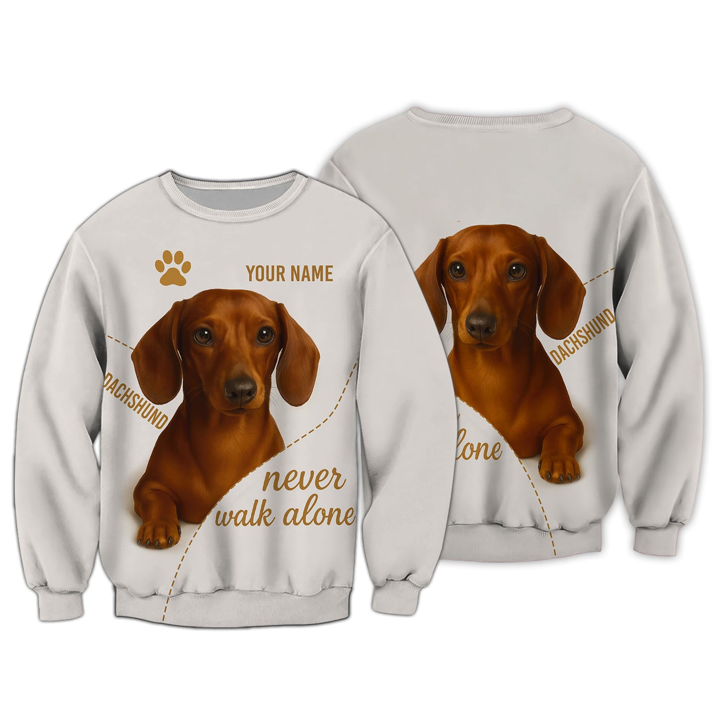 Personalized Dachshund Women V-Neck Shirt - Cute Dog Design with Custom Name