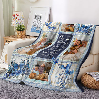 A Hug From Heaven When You Miss Me - Memorial Personalized Custom Blanket - Sympathy Gift