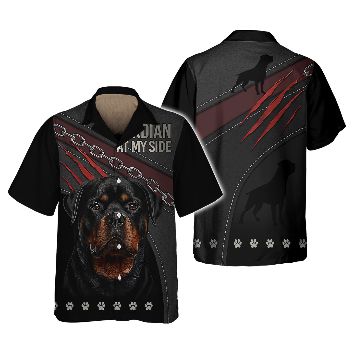 Rottweiler Guardian T-Shirt - 3D Dog Design for Loyal Protectors