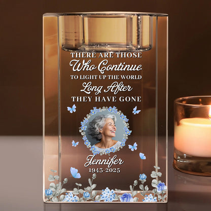 Your Light Will Always Shine - Memorial Gifts - Personalized Crystal Candle Holder