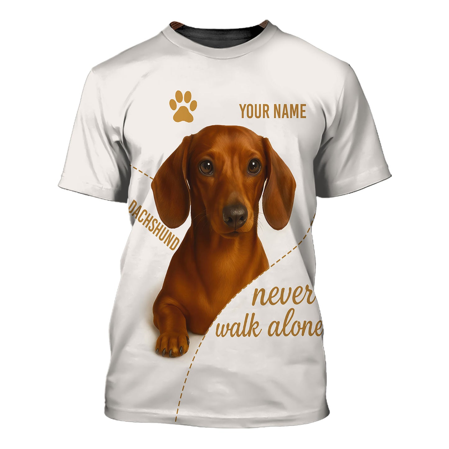 Personalized Dachshund Women V-Neck Shirt - Cute Dog Design with Custom Name