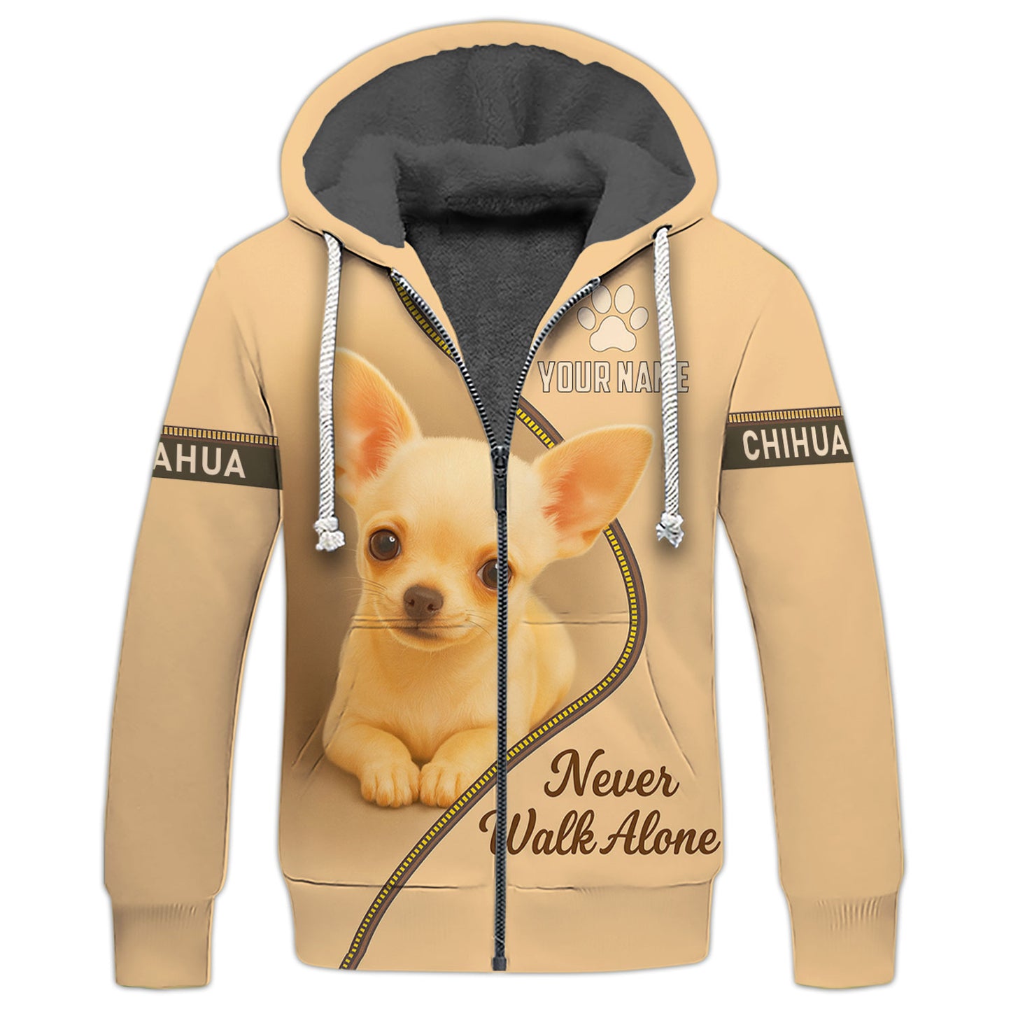 Personalized Chihuahua Shirt, Custom Name Tee with Adorable Puppy Art