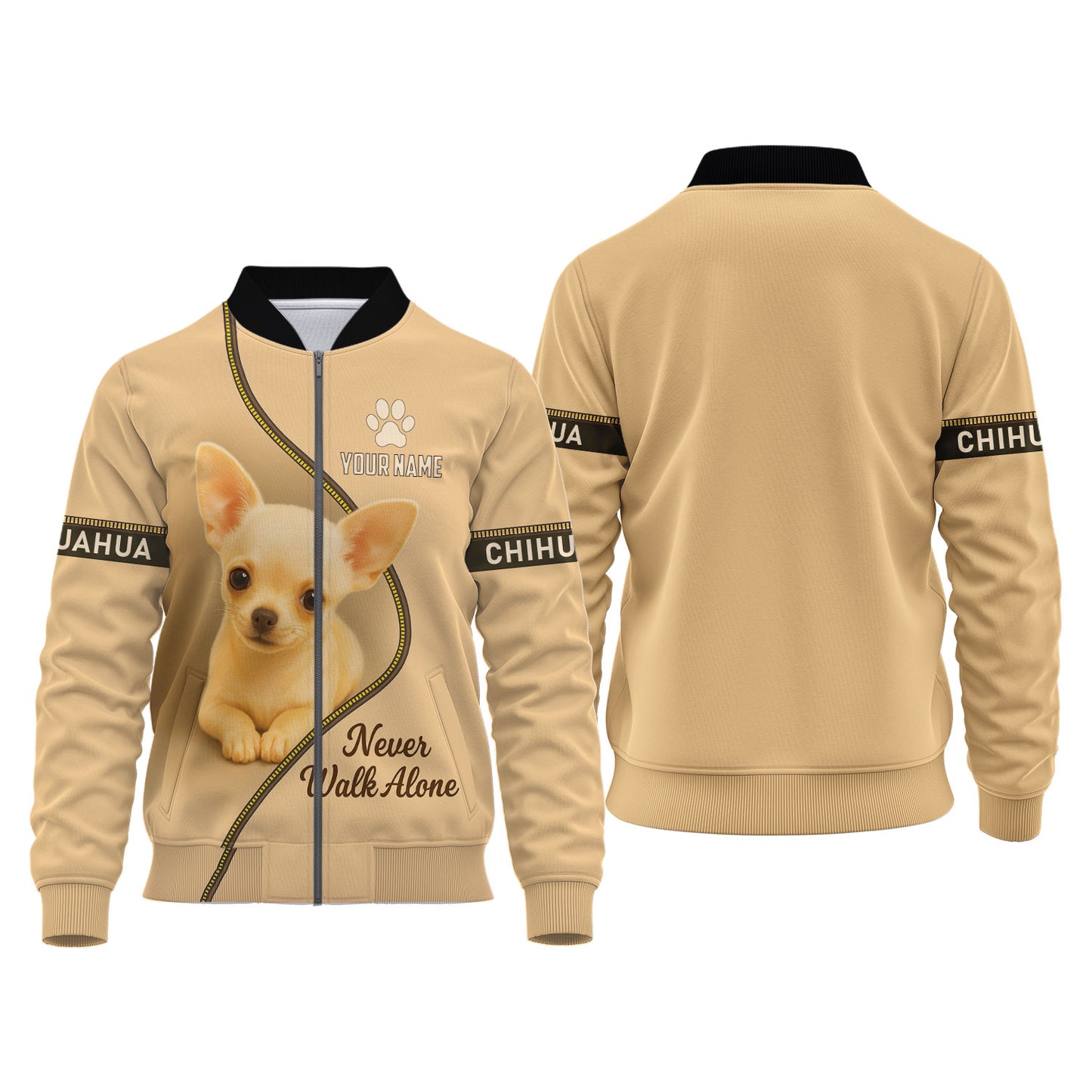 Personalized Chihuahua Shirt, Custom Name Tee with Adorable Puppy Art