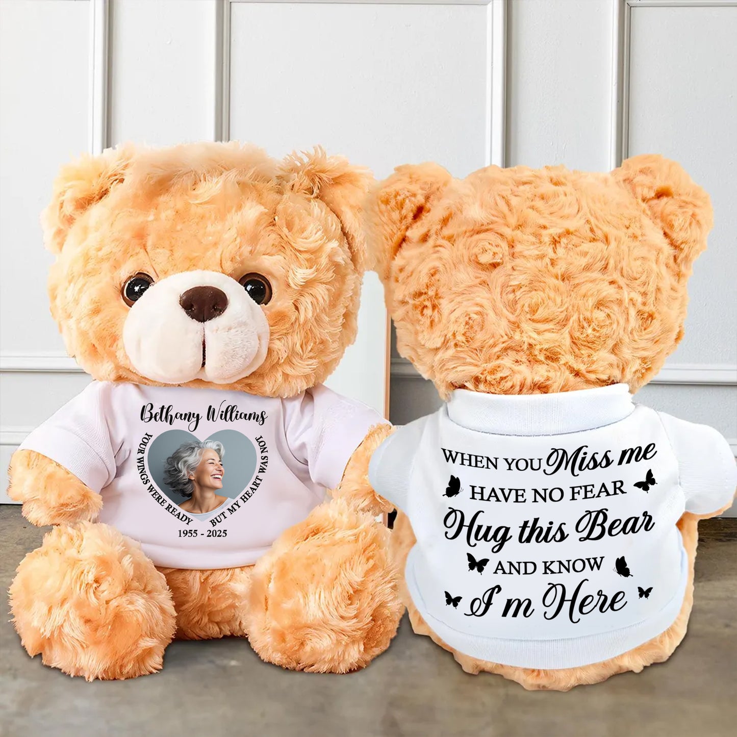 Your Wings Were Ready - Memorial Personalized Teddy Bear