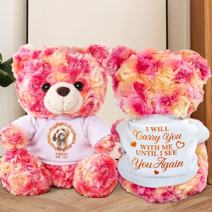 I Wil Carry You With Me - Memorial Personalized Teddy Bear
