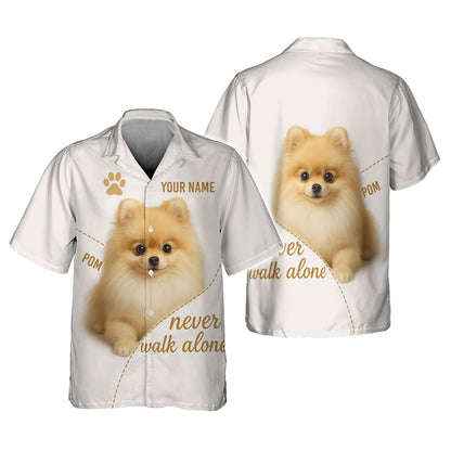 Personalized Pomeranian Women V-Neck Shirt - Cute Dog Design with Custom Name